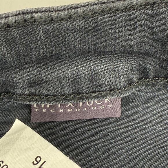 NYDJ Skirt SZ 6 Not Your Daughters Jeans Denim Button A-Line Cotton Stretch NWT - Picture 8 of 12